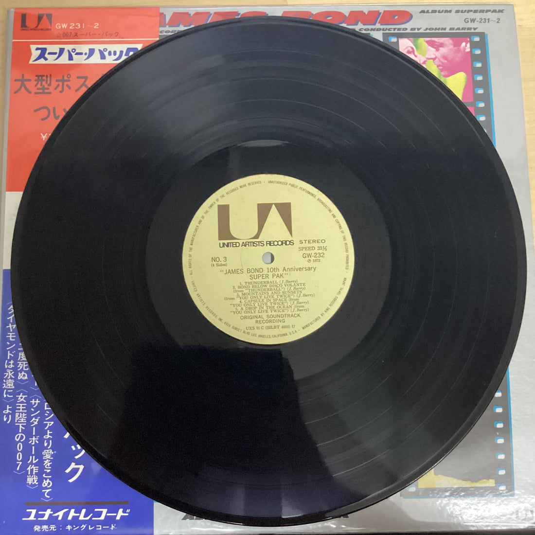 แผ่นเสียง John Barry - James Bond 10th Anniversary Vinyl VG+ 2LPs