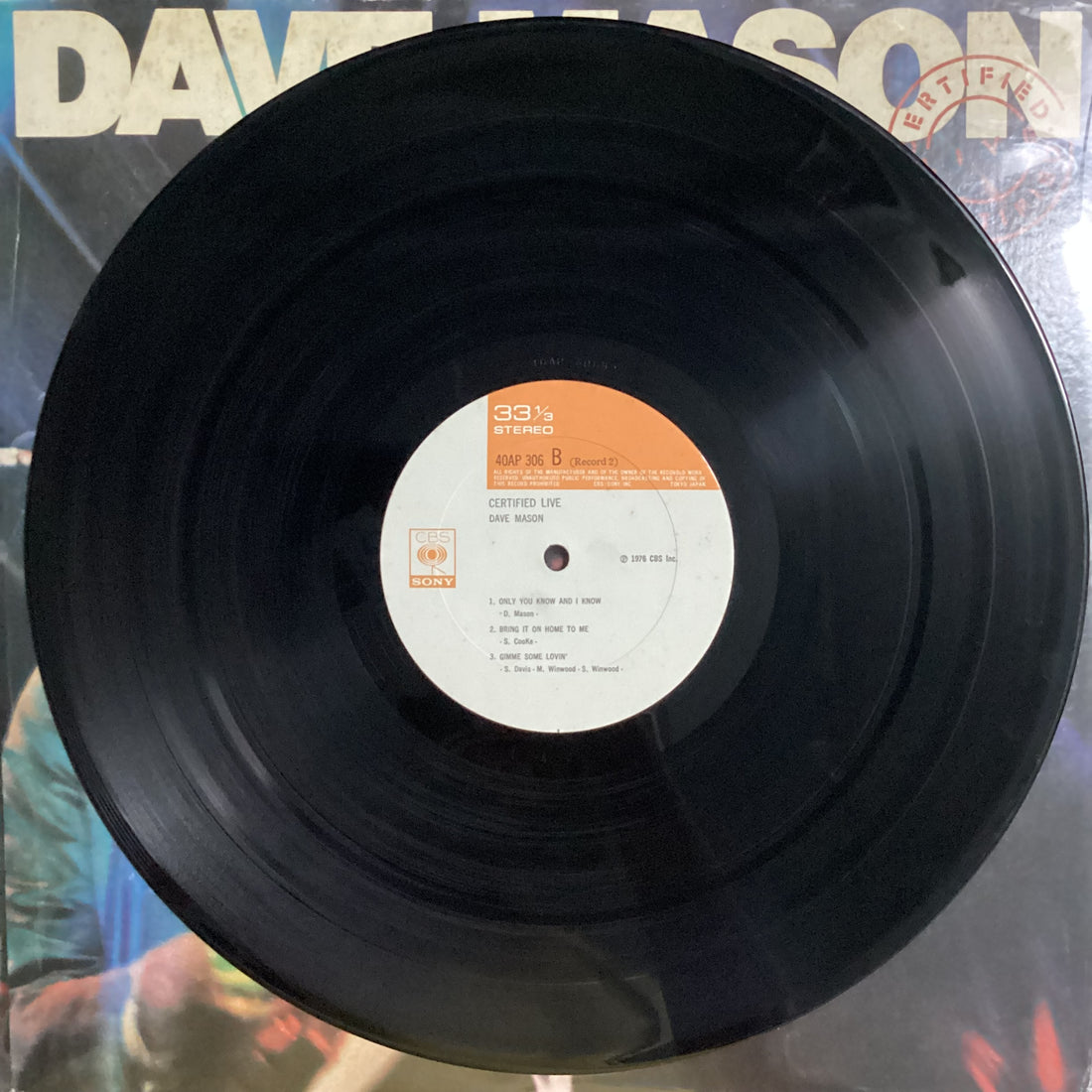 แผ่นเสียง Dave Mason - Certified Live Vinyl VG+ 2LPs