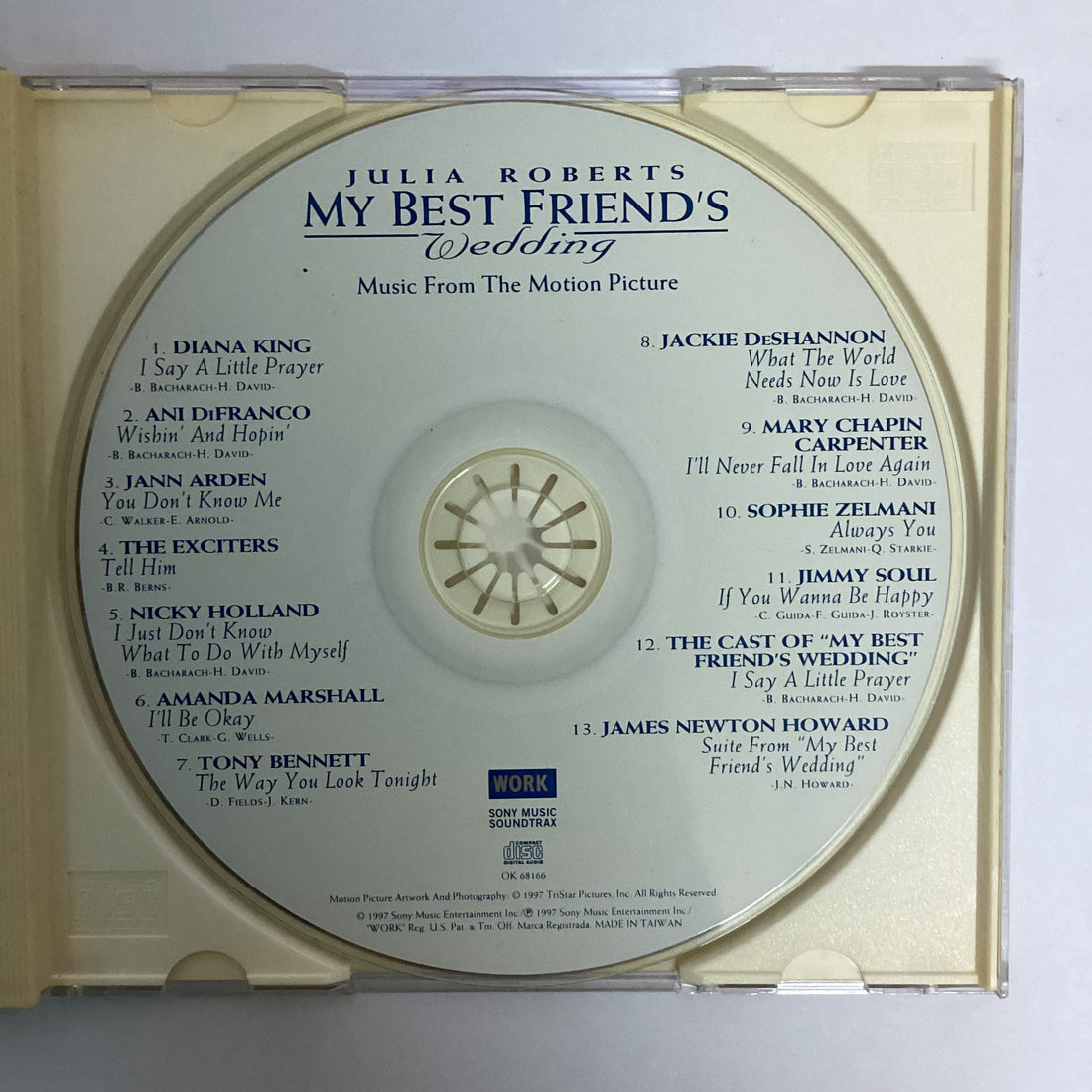 ซีดี Various - My Best Friend's Wedding Music From The Motion Picture CD VG+