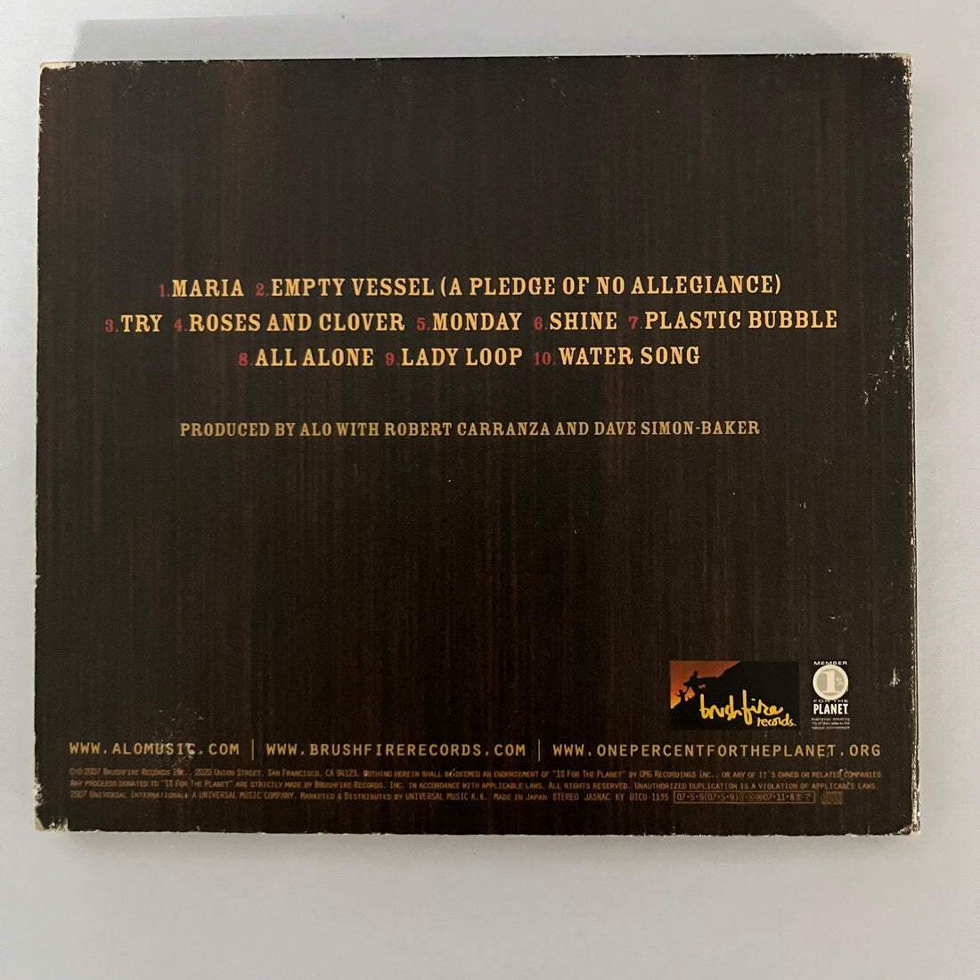 ALO * Animal Liberation Orchestra - Roses & Clover CD VG+