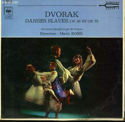 Antonín Dvořák, Wiener Symphoniker, Mario Rossi (2) : Danses Slaves, Op. 46 Et Op. 72 (LP)