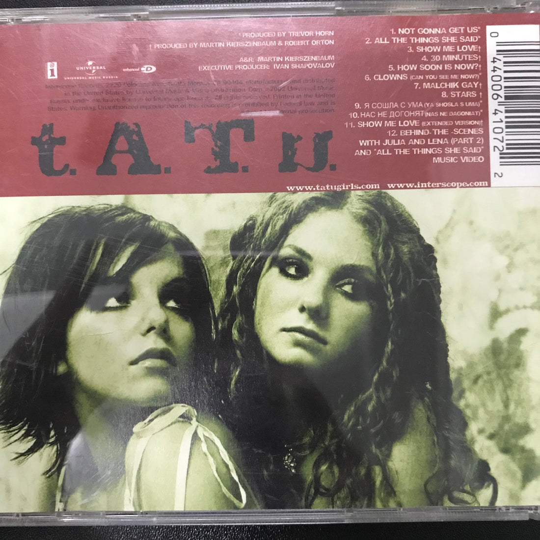 ซีดี t.A.T.u. - 200 KM/H In The Wrong Lane CD VG+