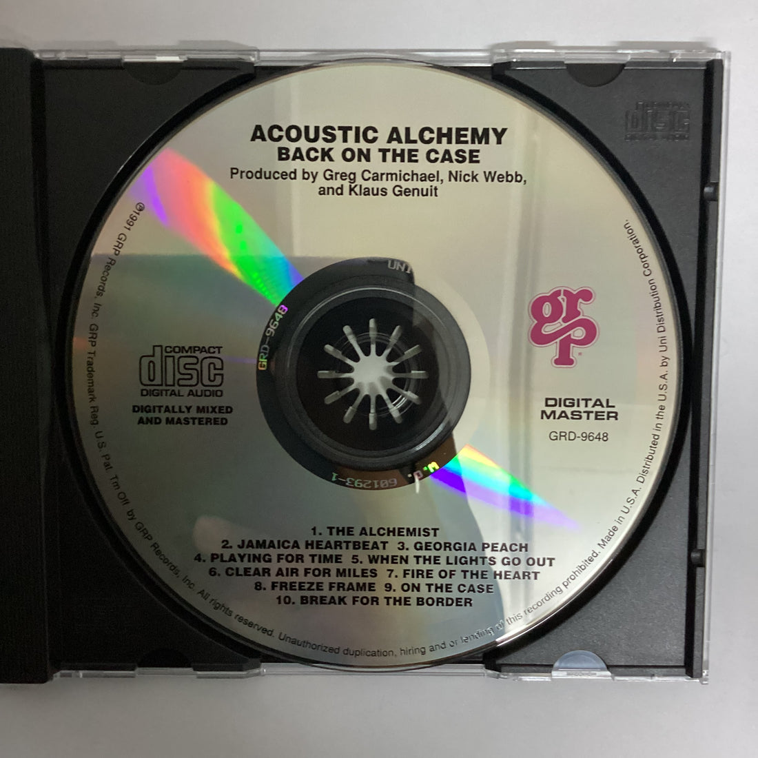 ซีดี Acoustic Alchemy - Back On The Case CD NM or M-