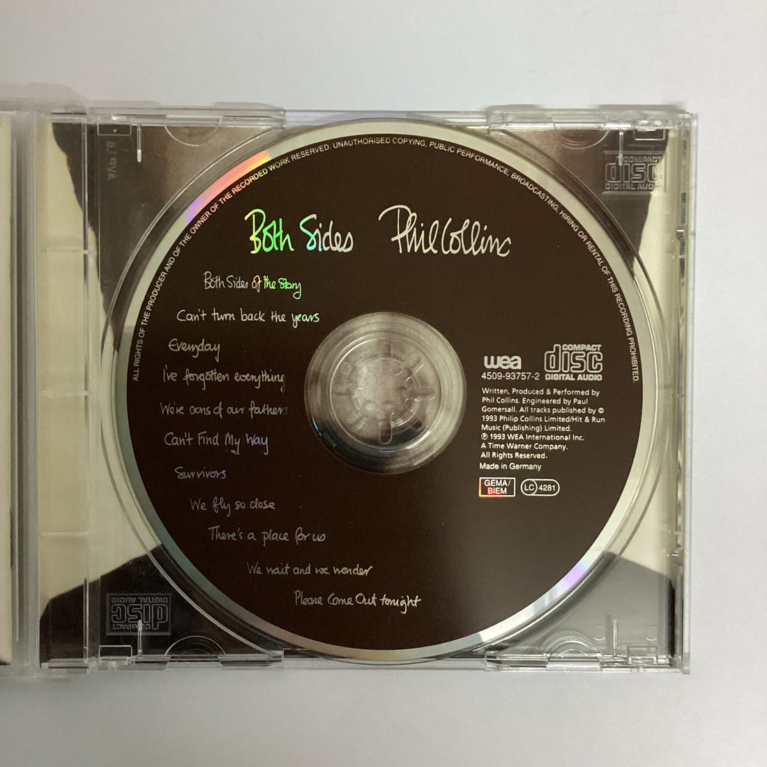 ซีดี Phil Collins - Both Sides CD VG