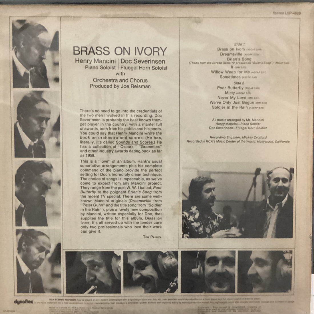 แผ่นเสียง Henry Mancini & Doc Severinsen - Brass On Ivory Vinyl VG+
