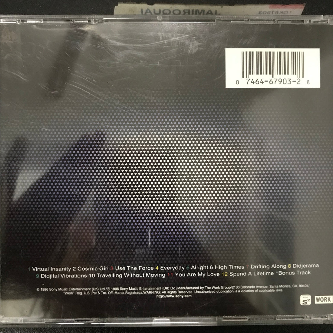 ซีดี Jamiroquai - Travelling Without Moving CD VG+