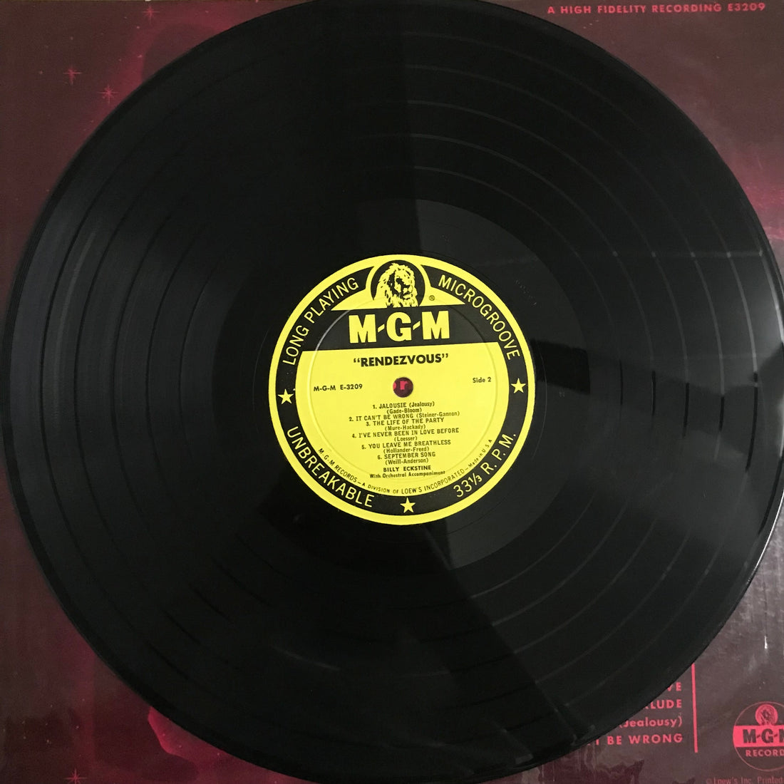 แผ่นเสียง Billy Eckstine - Rendezvous Vinyl VG+