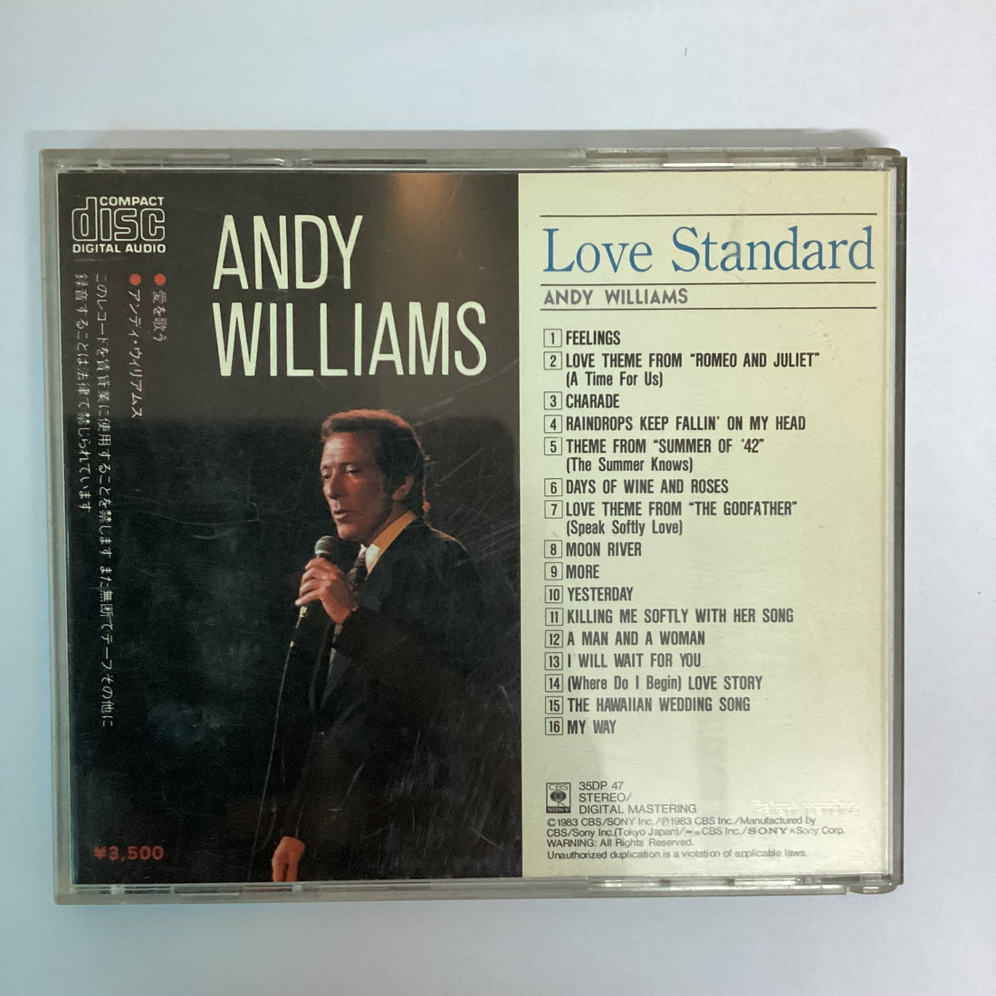ซีดี Andy Williams - Love Standard CD VG+