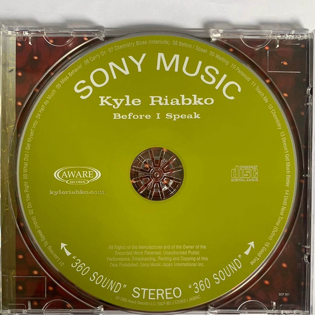 ซีดี Kyle Riabko - Before I Speak CD VG+