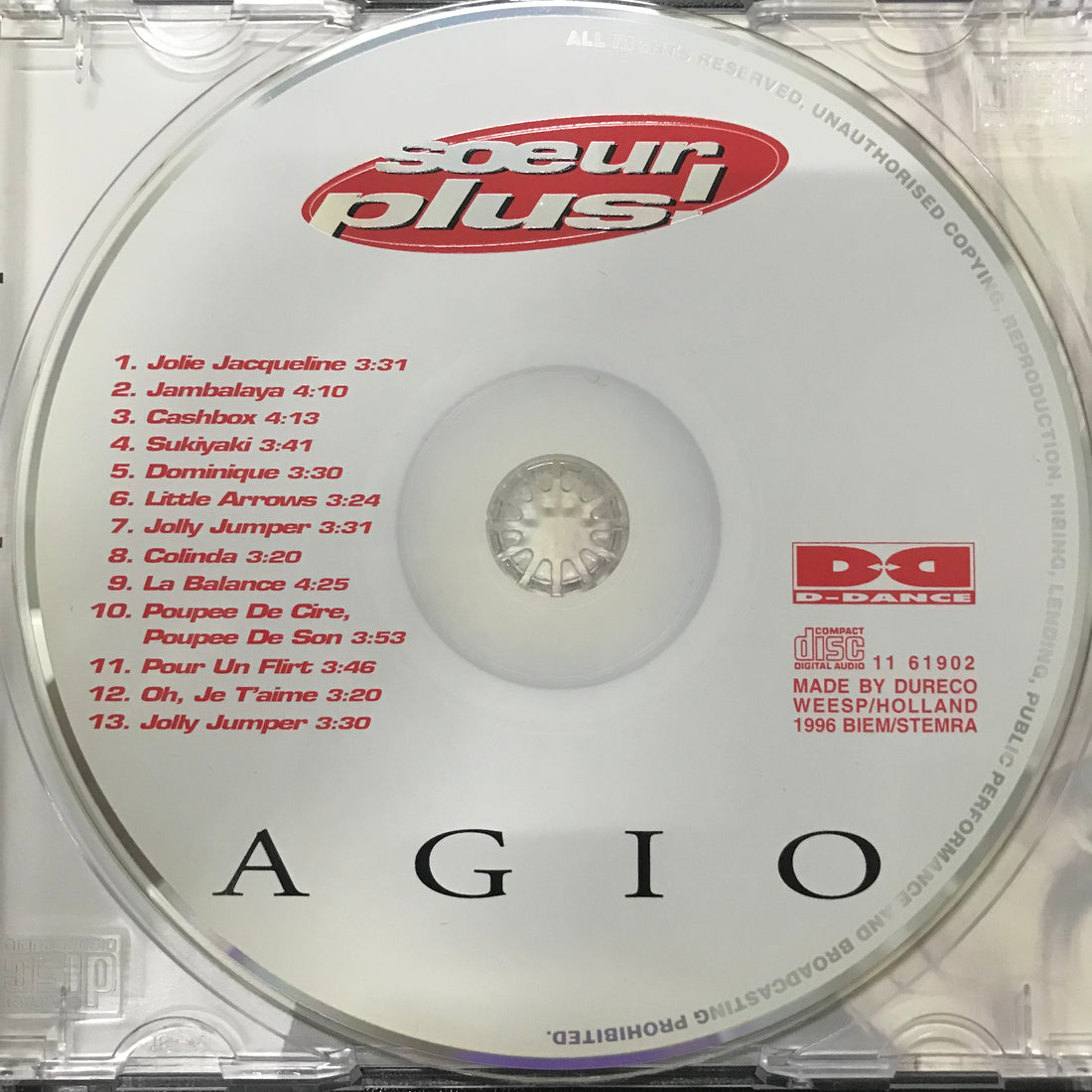 ซีดี Soeur Plus! - Agio CD VG+