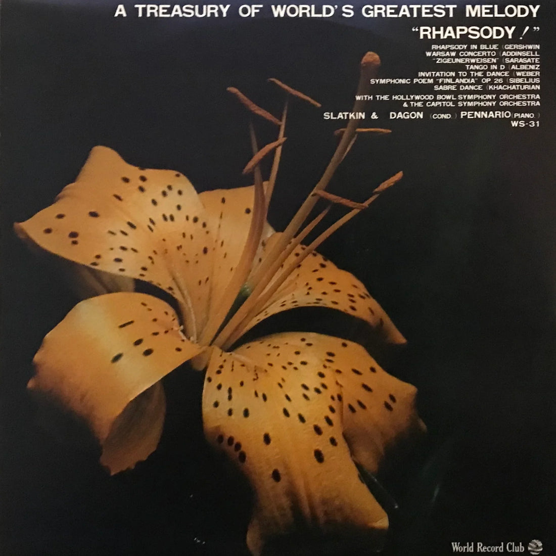 A Treasury Of World’s Greatest Melody” Rhapsody” (Vinyl) (VG+) (แผ่นสีแดง)