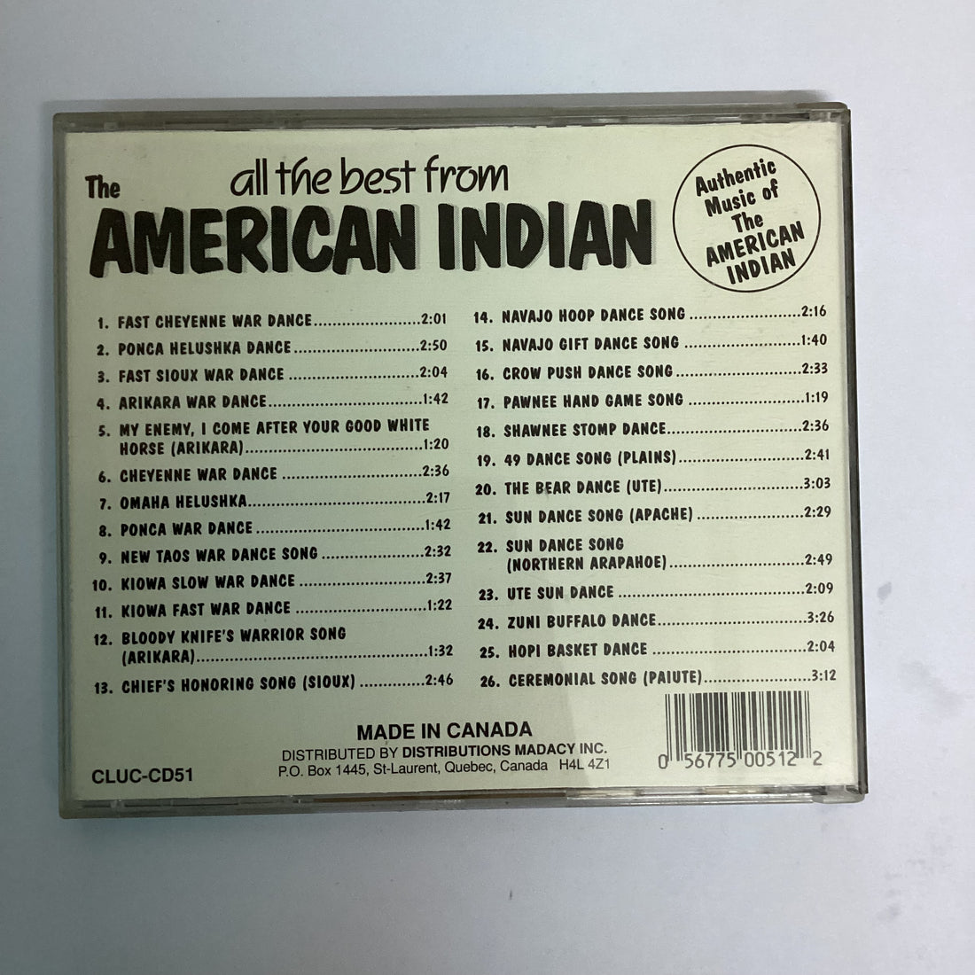 ซีดี Various - All The Best From The American Indian CD VG