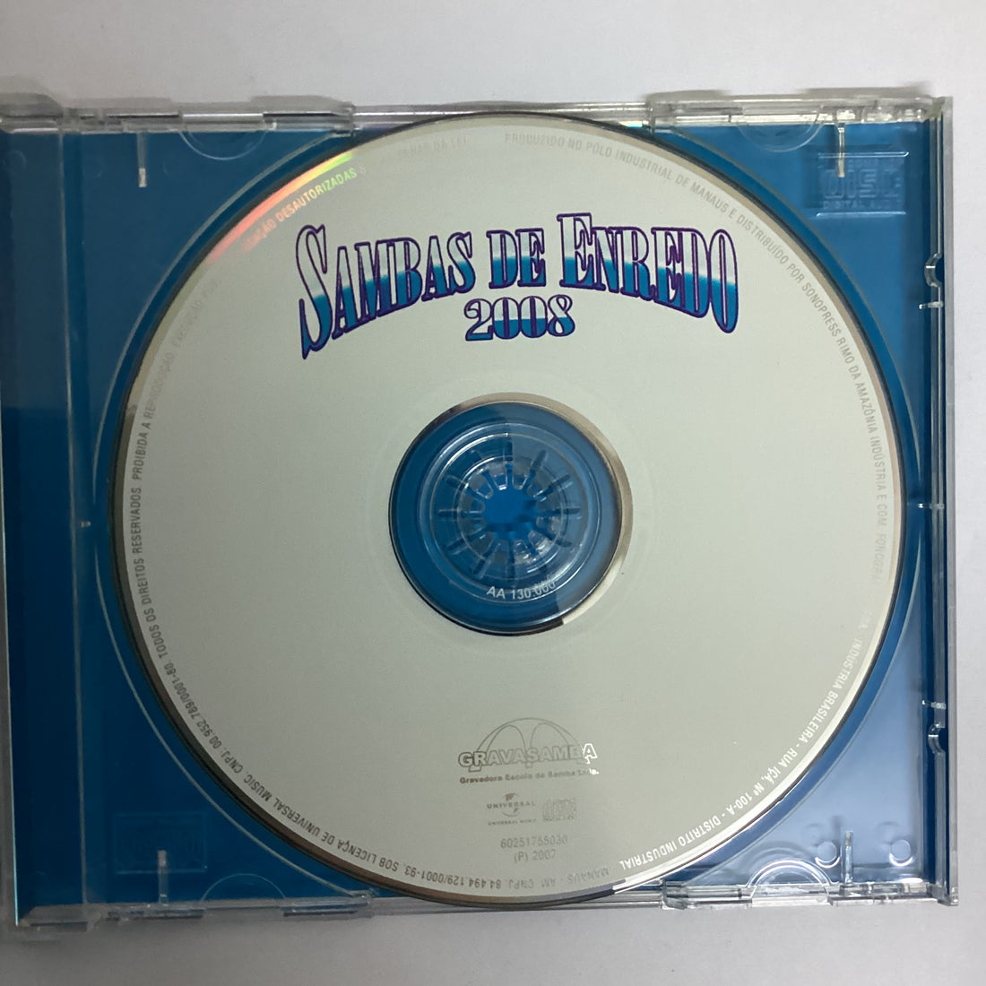 ซีดี Various - Sambas De Enredo 2008 CD VG+