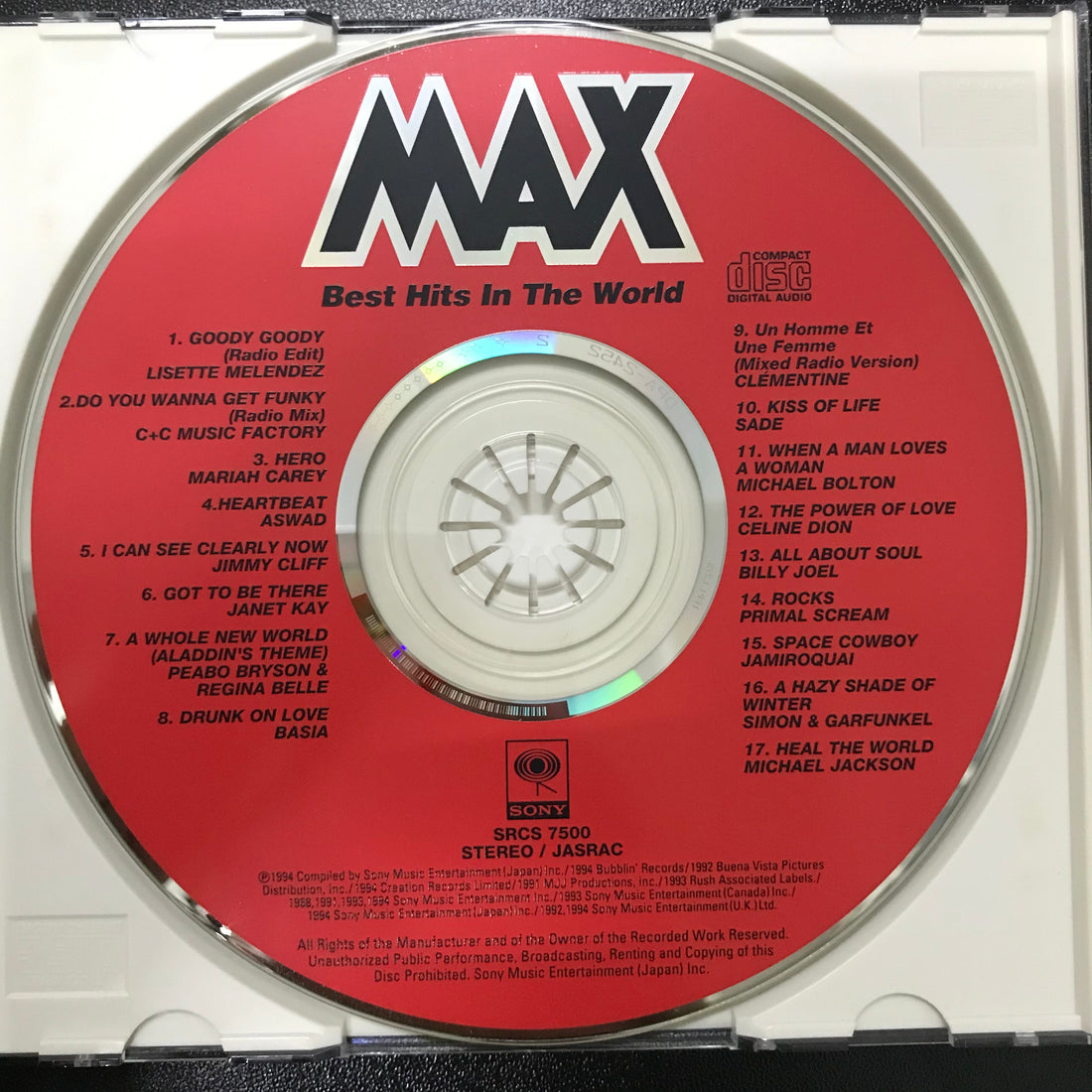 ซีดี Various - MAX - Best Hits In The World CD VG+