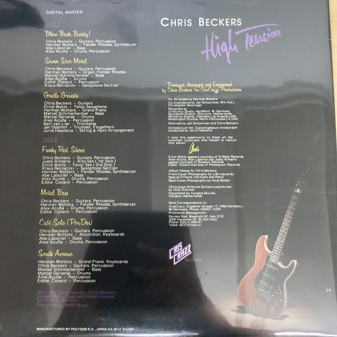 แผ่นเสียง Chris Beckers - High Tension Vinyl VG+