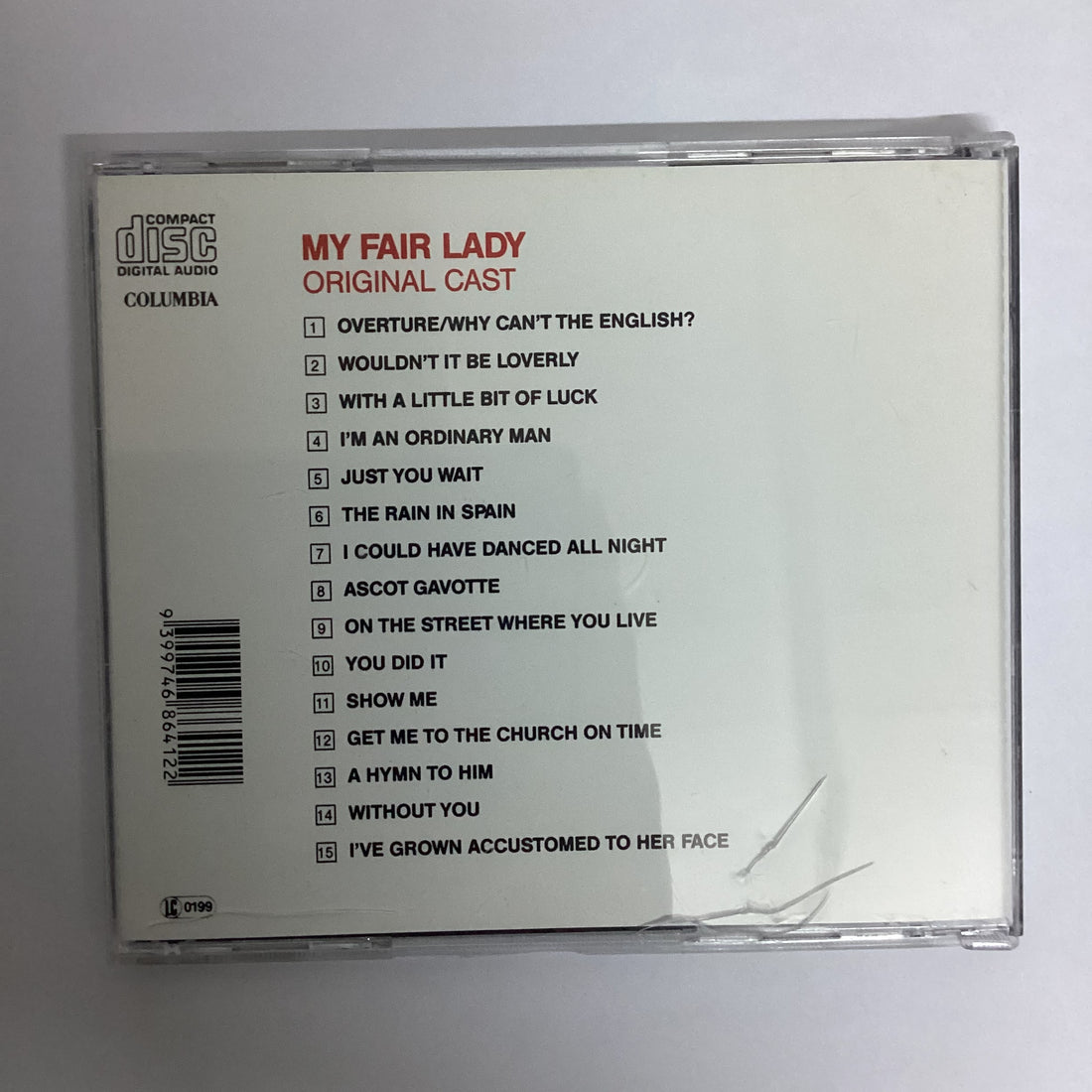 ซีดี "My Fair Lady" Original London Cast, Rex Harrison, Julie Andrews With Stanley Holloway Book And Lyrics By Alan Jay Lerner Music By Frederick Loewe - My Fair Lady CD VG+