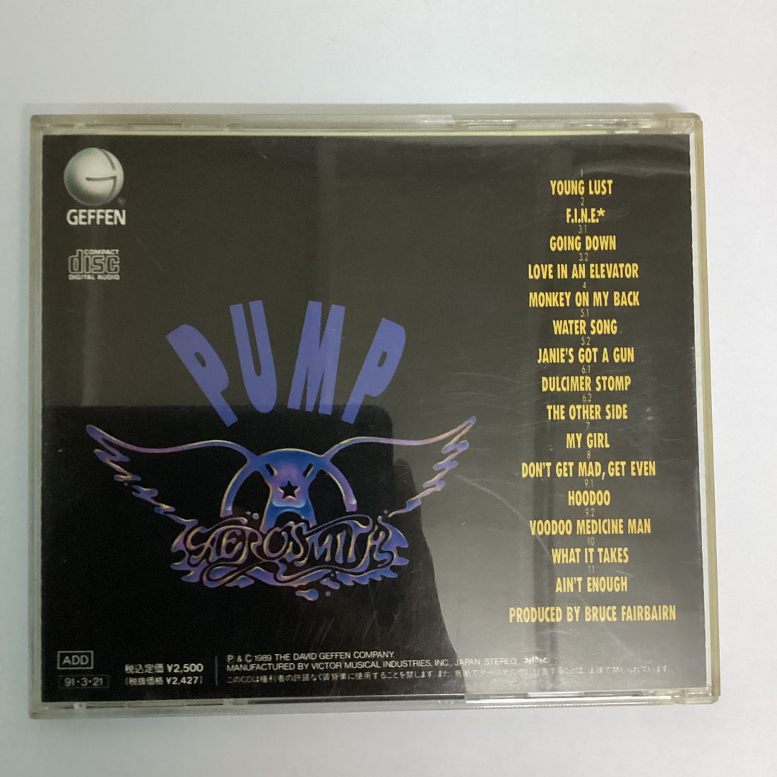 ซีดี Aerosmith - Pump CD VG+