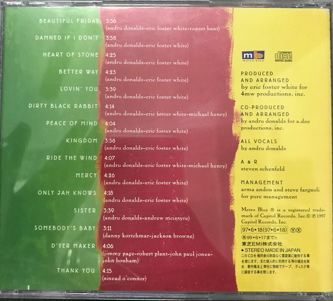 ซีดี Andru Donalds - Damned If I Don't CD VG+