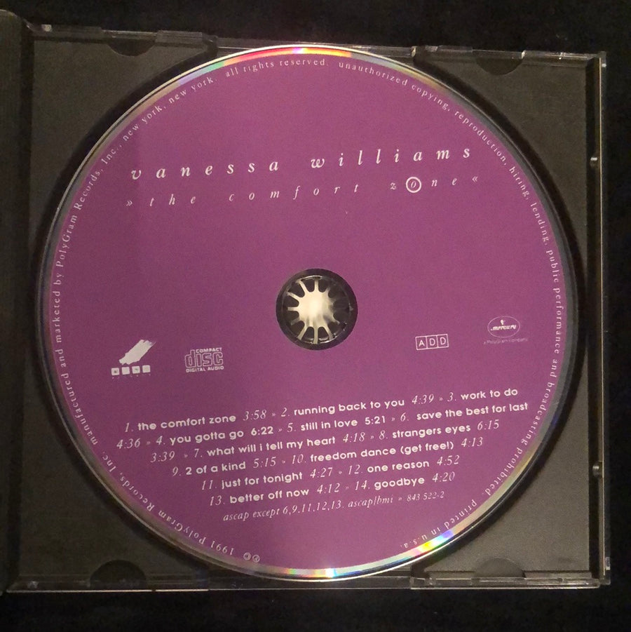 ซีดี Vanessa Williams - The Comfort Zone CD VG+