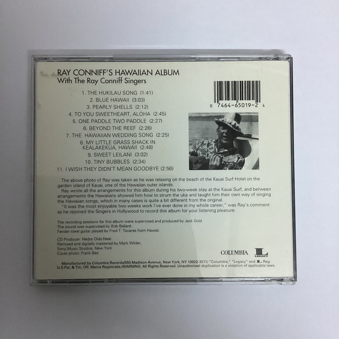 ซีดี Ray Conniff And The Singers - Ray Conniff's Hawaiian Album CD VG+