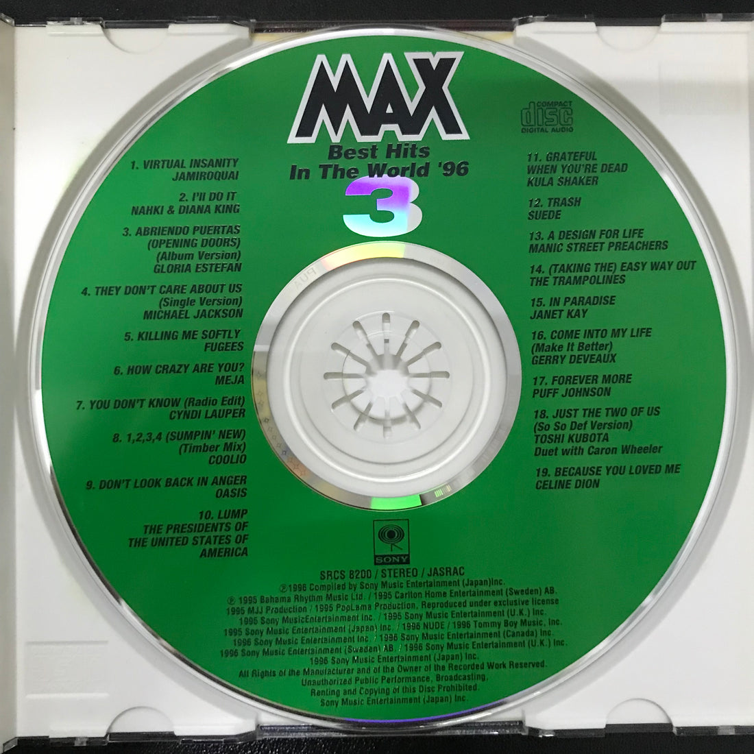 ซีดี Various - Max3 Best Hits In The World '96 CD VG+