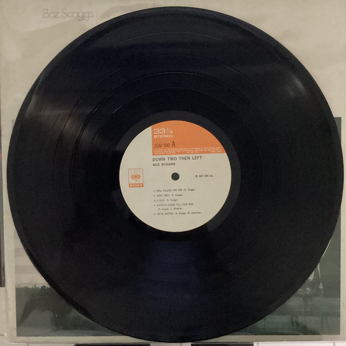 แผ่นเสียง Boz Scaggs = Boz Scaggs - Down Two Then Left = ダウン・トゥー・ゼン・レフト Vinyl VG+