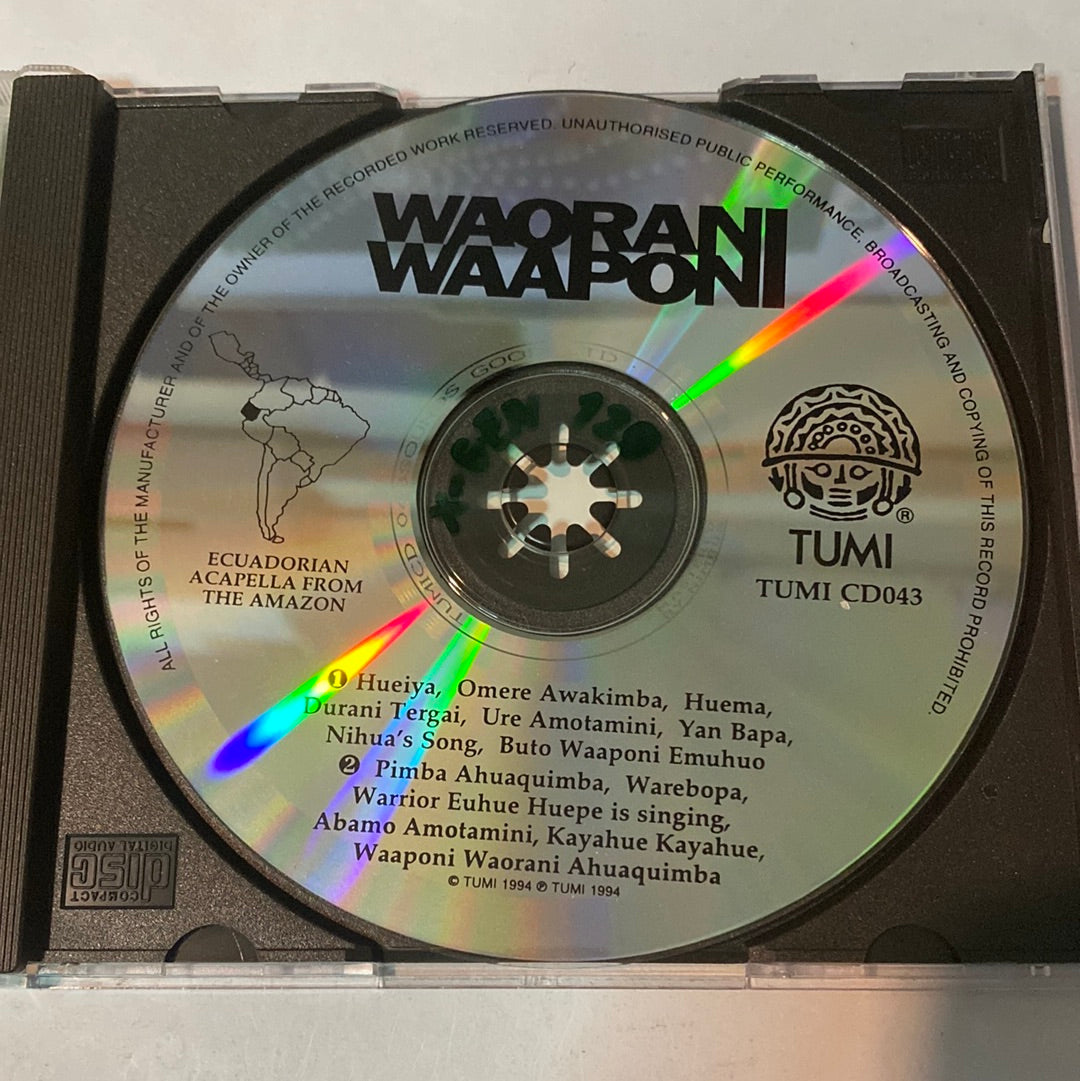 ซีดี Waorani Waaponi - Waorani Waaponi (The Good Way Of The People) : Archaic (CD) (VG+)