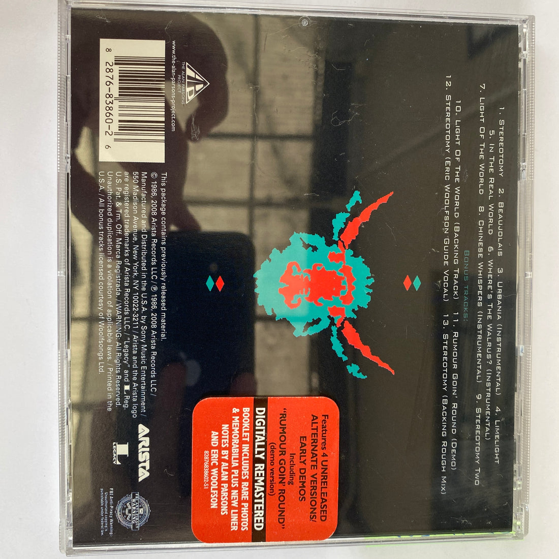 ซีดี The Alan Parsons Project - Stereotomy CD NM or M-