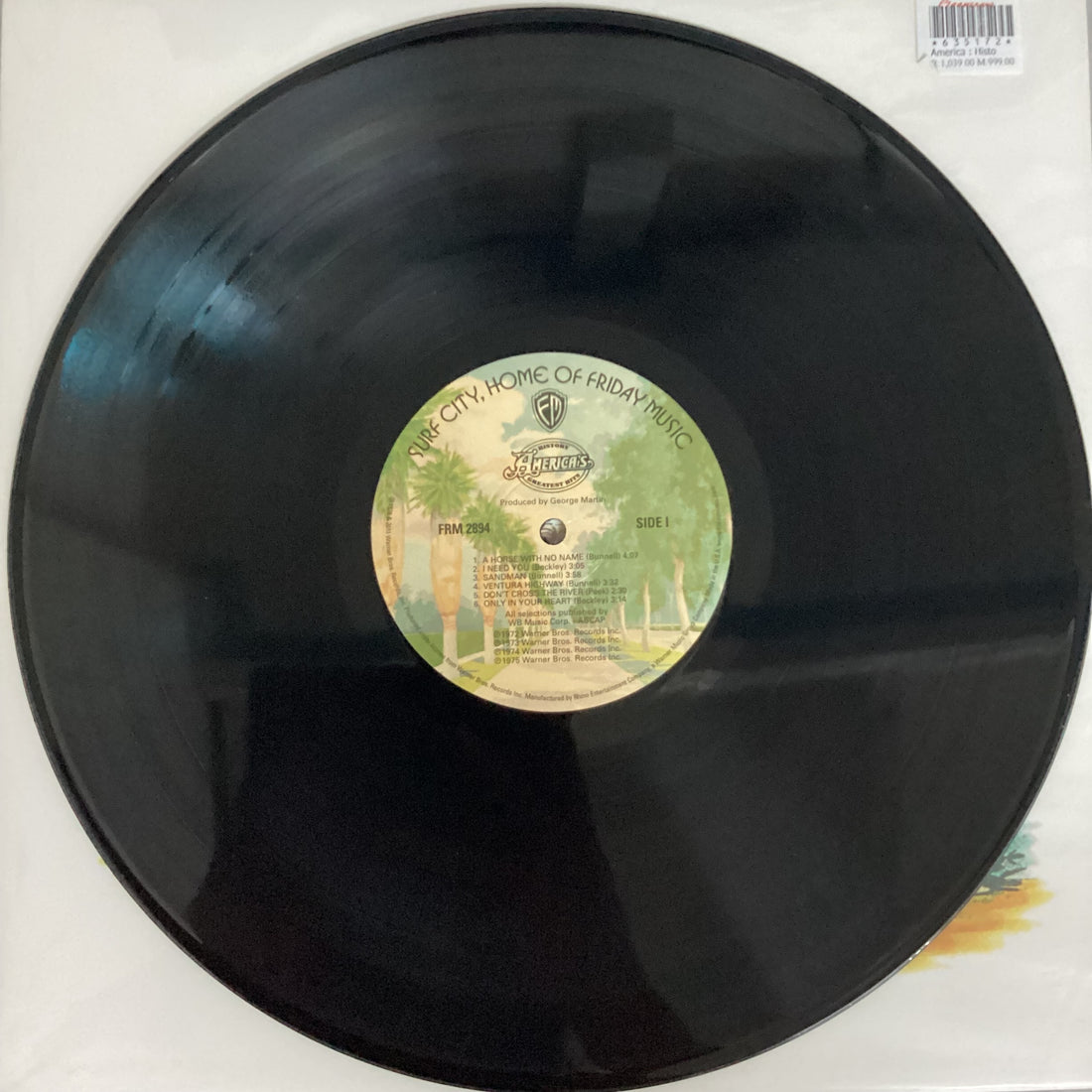 แผ่นเสียง America - History · America's Greatest Hits Vinyl VG+