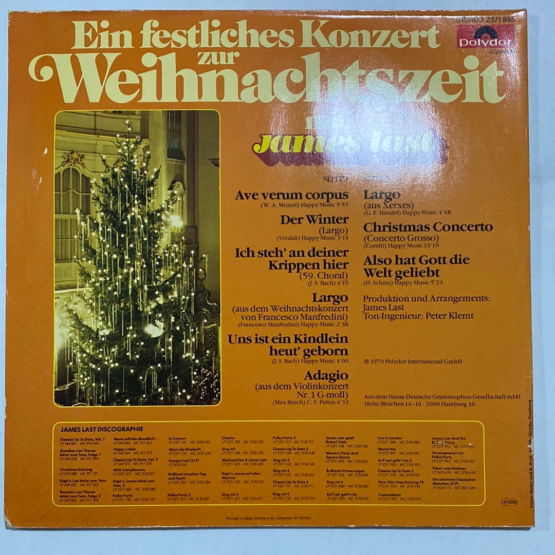 แผ่นเสียง James Last - Ein Festliches Konzert Zur Weihnachtszeit Mit James Last (Vinyl) (VG+)