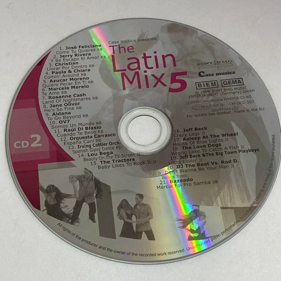 ซีดี Various - The Latin Mix 5 (CD) (VG+) (2CDs)