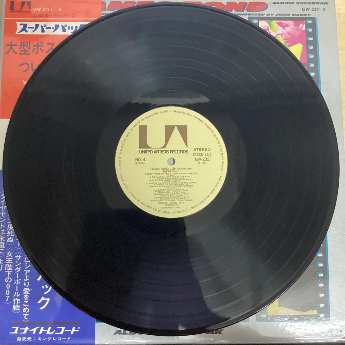 แผ่นเสียง John Barry - James Bond 10th Anniversary Vinyl VG+ 2LPs