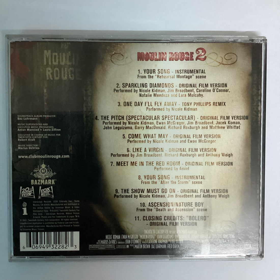 ซีดี Various - Moulin Rouge 2 Music From Baz Luhrmann's Film CD VG+