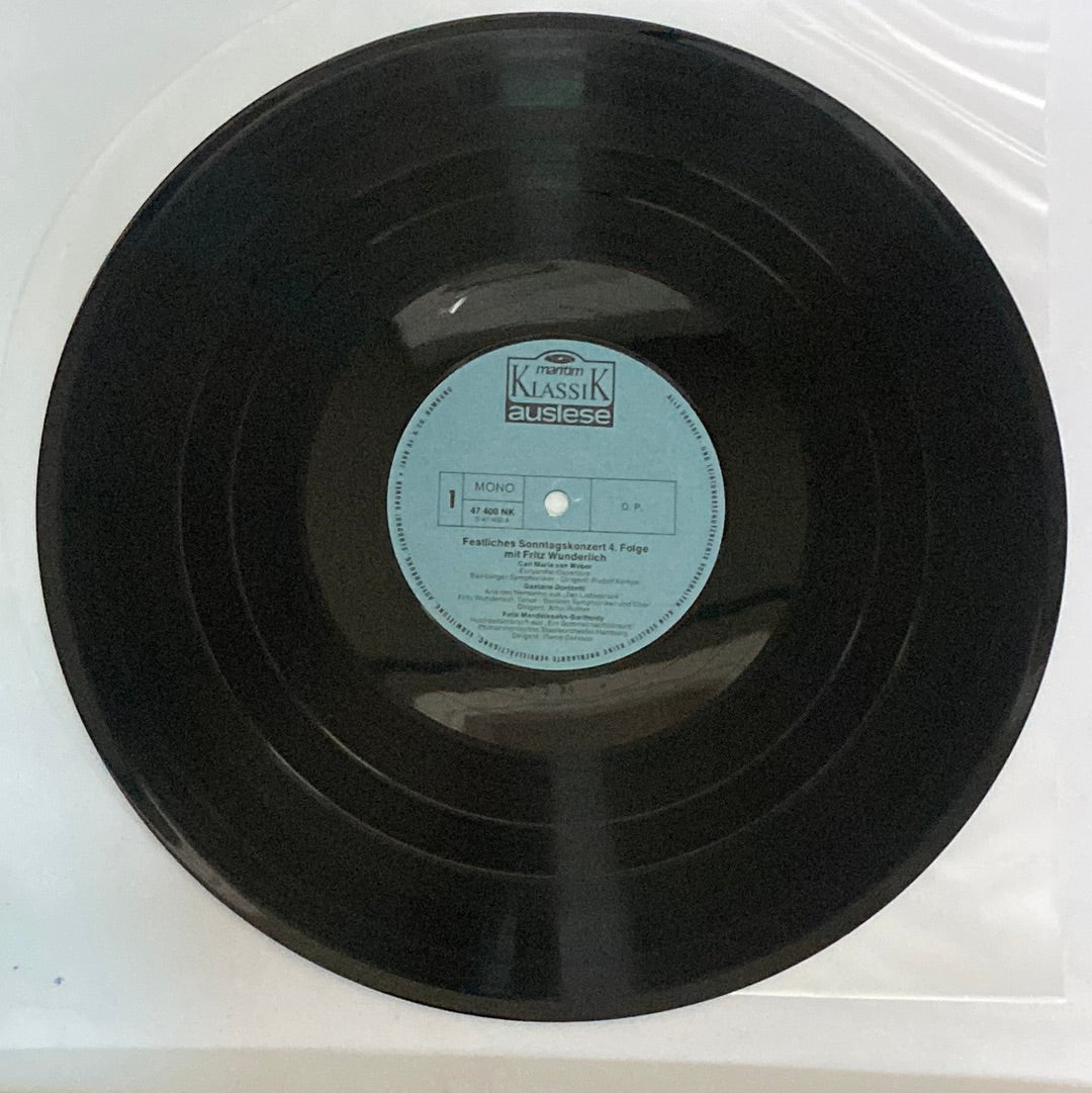แผ่นเสียง Fritz Wunderlich - Ein Festliches Sonntagskonzert - 4. Folge Vinyl VG+
