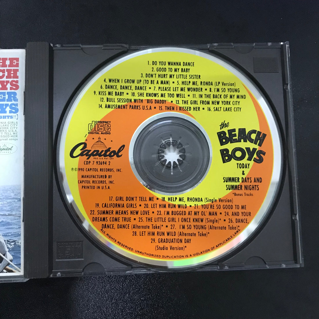ซีดี The Beach Boys - Today! / Summer Days And Summer Nights!! CD VG+