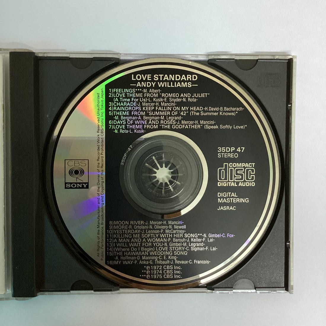 ซีดี Andy Williams - Love Standard CD VG+