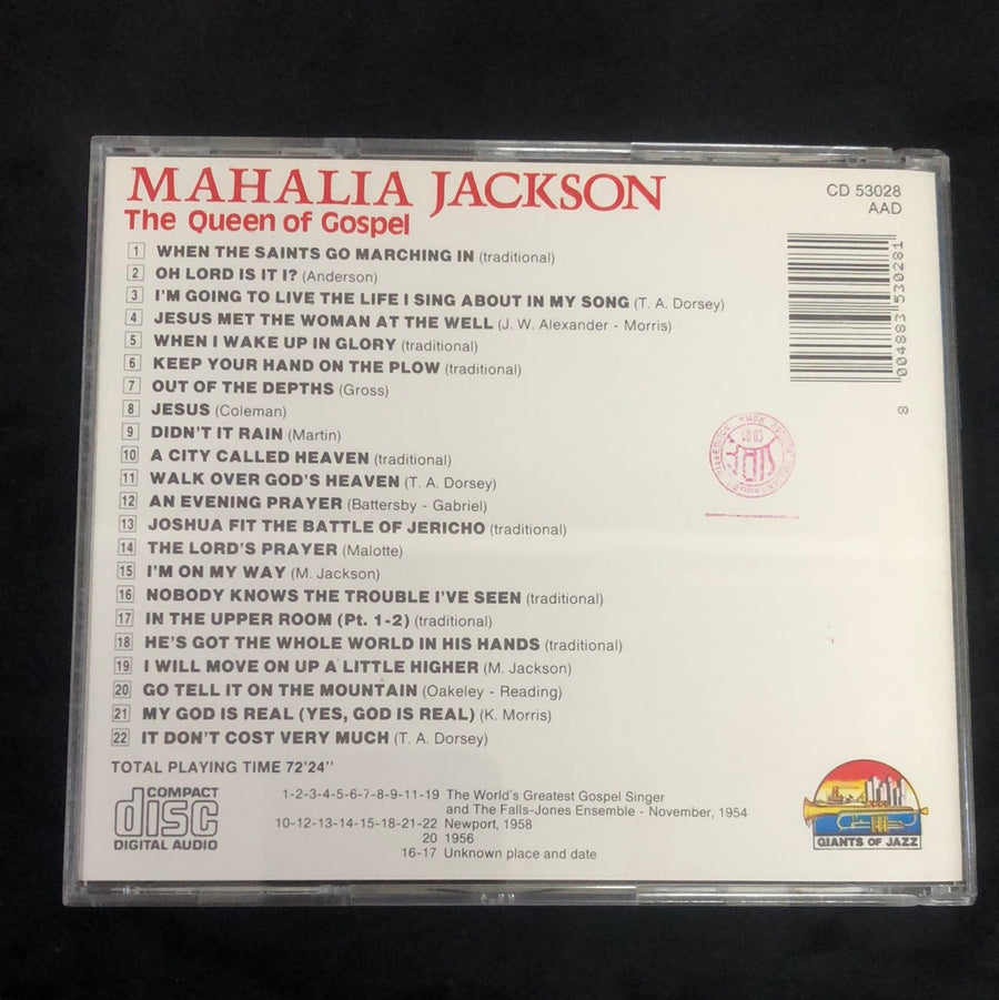 ซีดี Mahalia Jackson - The Queen Of Gospel CD VG