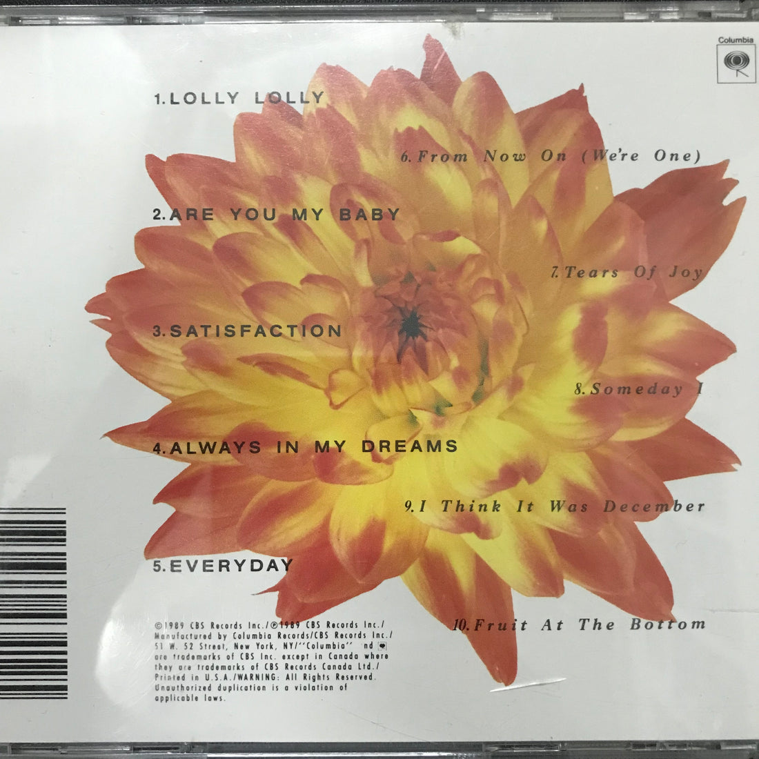 ซีดี Wendy & Lisa - Fruit At The Bottom CD VG+