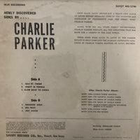 Charlie Parker - Newly Discovered Sides By The Immortal Charlie Parker Vinyl VG+