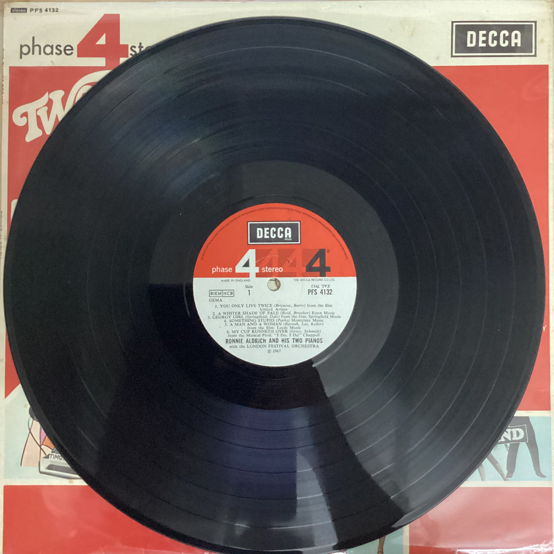 แผ่นเสียง Ronnie Aldrich And His Two Pianos Con La London Festival Orchestra - Two Pianos Today! Vinyl VG+