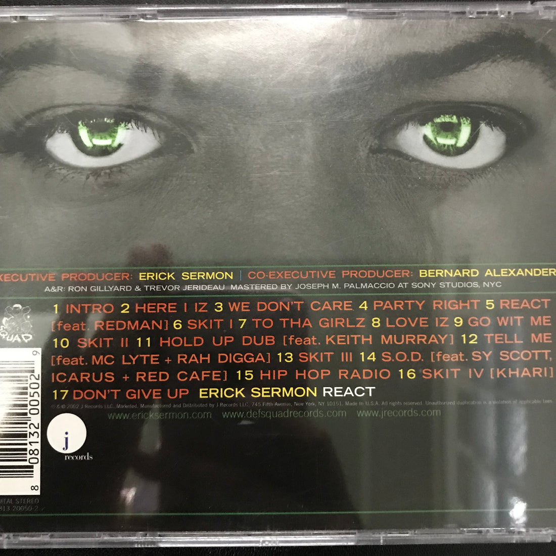 ซีดี Erick Sermon - React CD VG+
