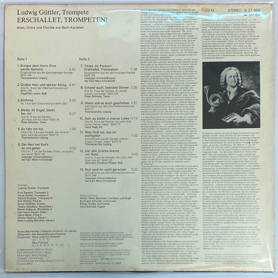 แผ่นเสียง Ludwig Güttler - Erschallet, Trompeten! (Vinyl) (VG+)