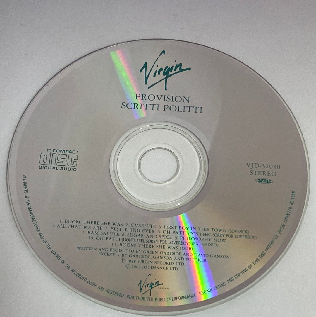 Scritti Politti - Provision (CD) (VG+)