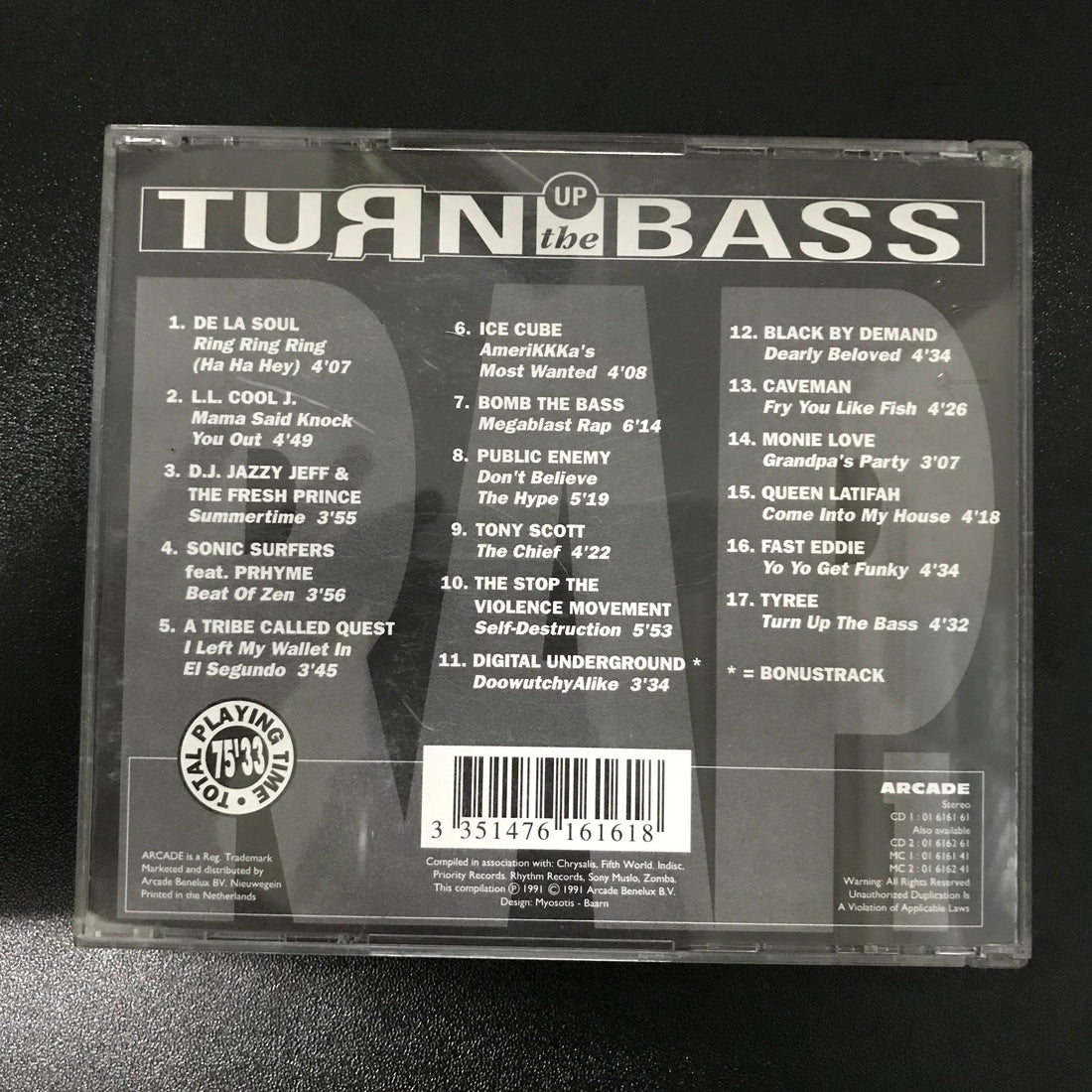 ซีดี Various - Turn Up The Bass - Rap - Volume 1 CD VG+