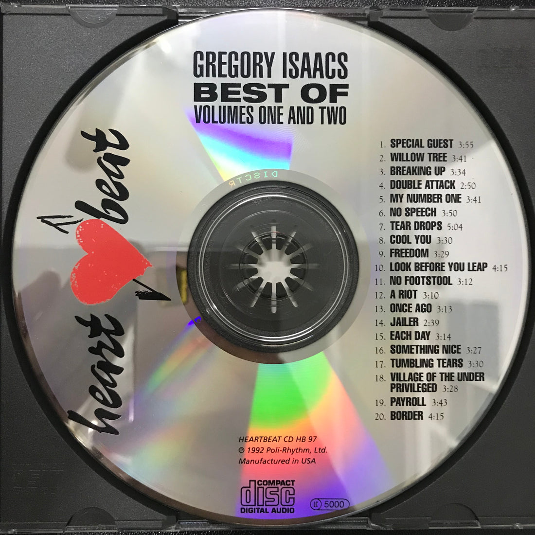 ซีดี Gregory Isaacs - Best Of Volumes One And Two CD VG+