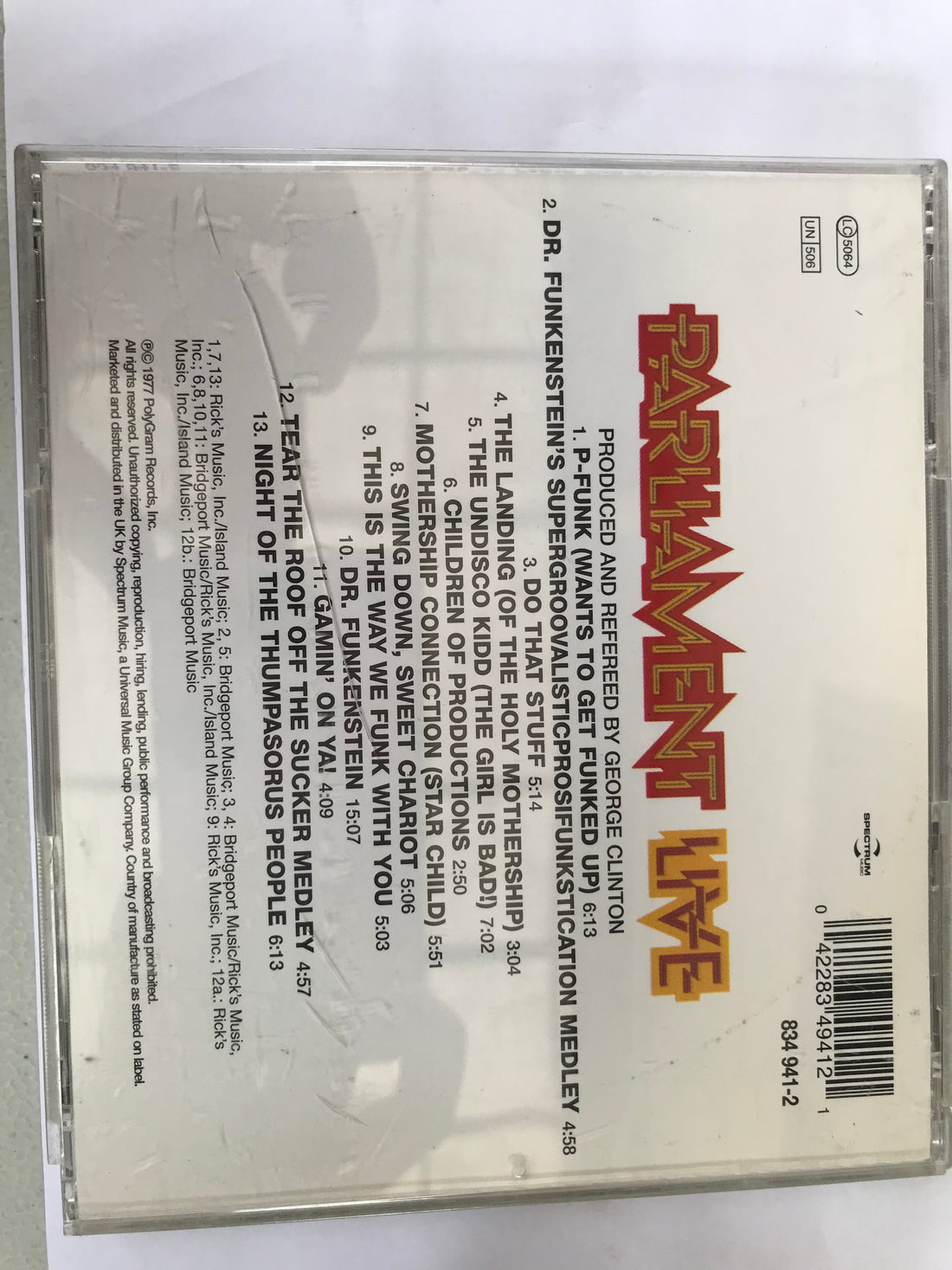 ซีดี Parliament - P. Funk Earth Tour CD VG+