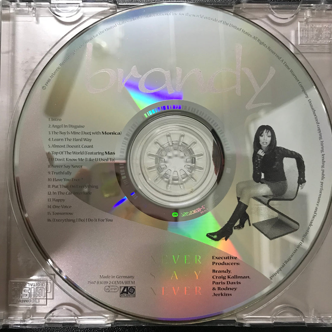 ซีดี Brandy - Never Say Never CD VG+
