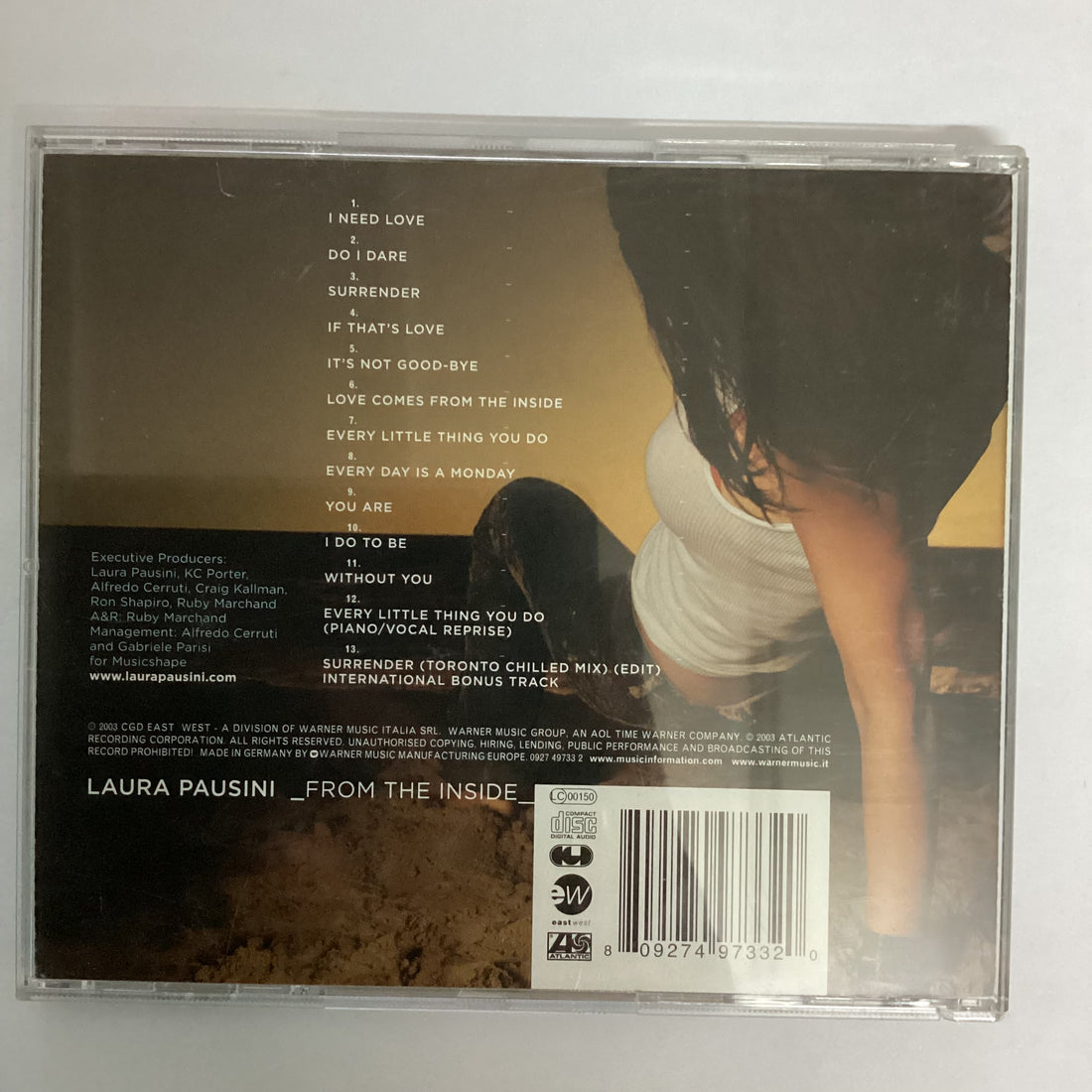 ซีดี Laura Pausini - From The Inside CD VG+
