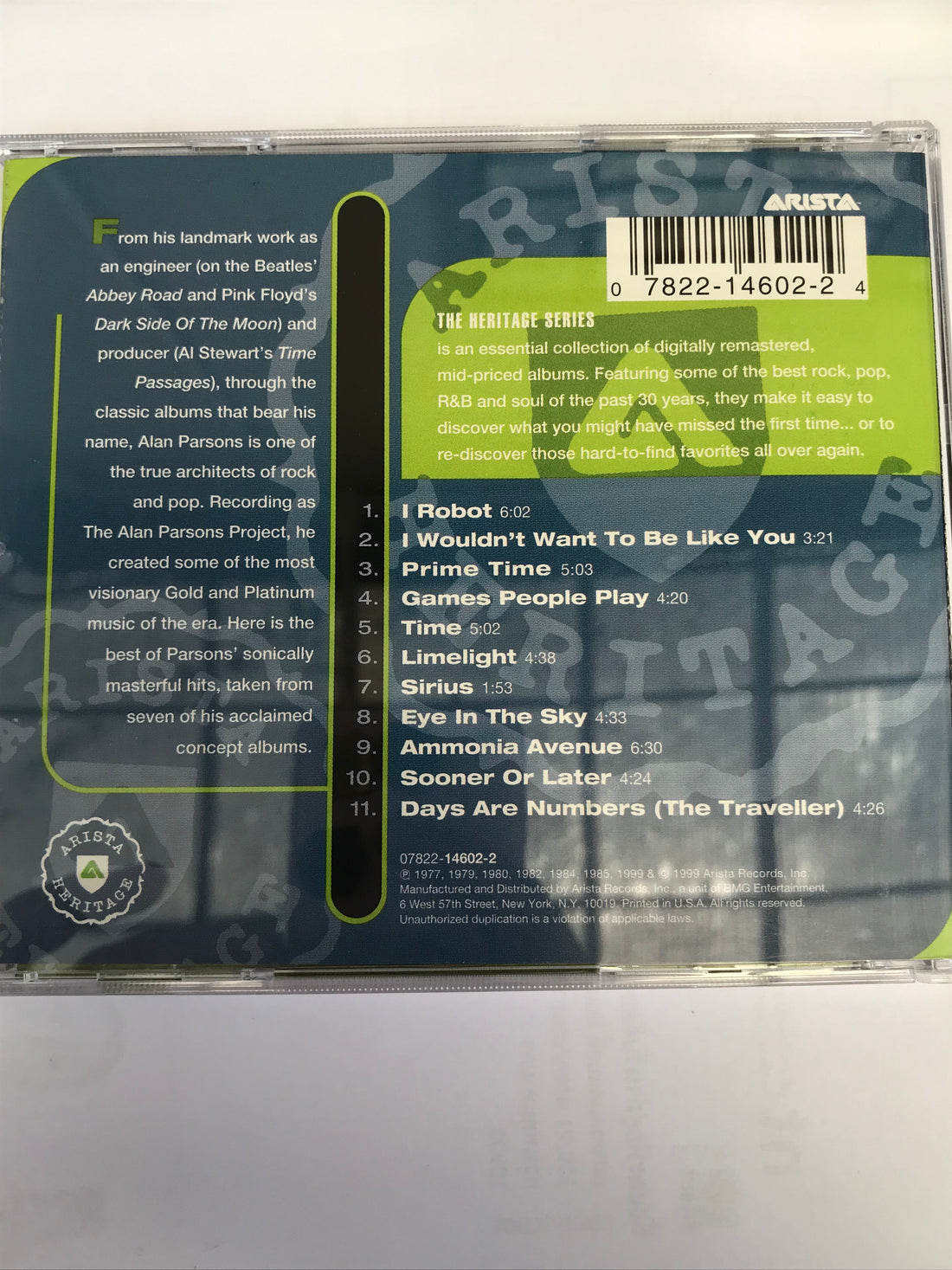 ซีดี The Alan Parsons Project - Master Hits CD NM or M-