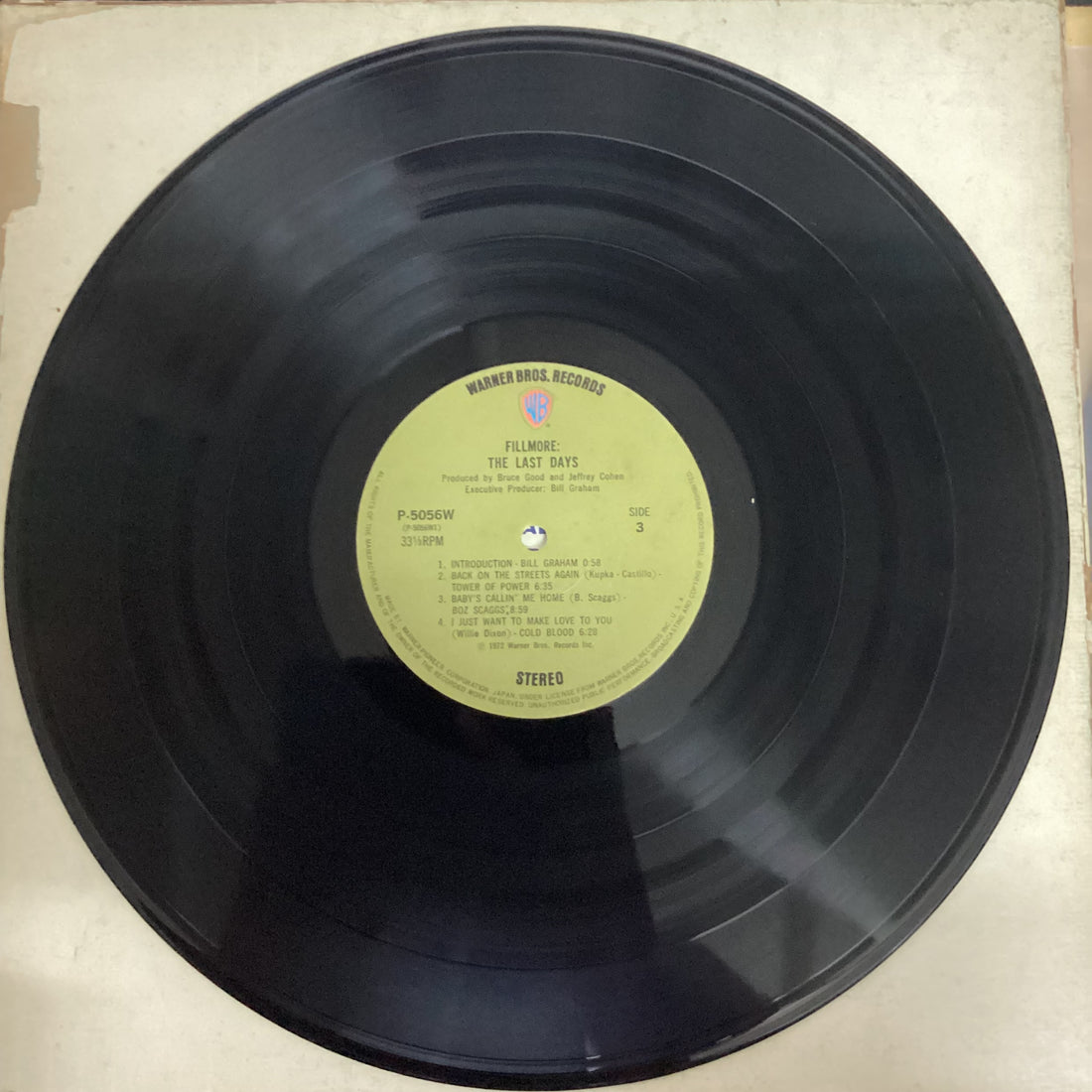 แผ่นเสียง Various - Fillmore - The Last Days Vinyl VG+ 4LPs